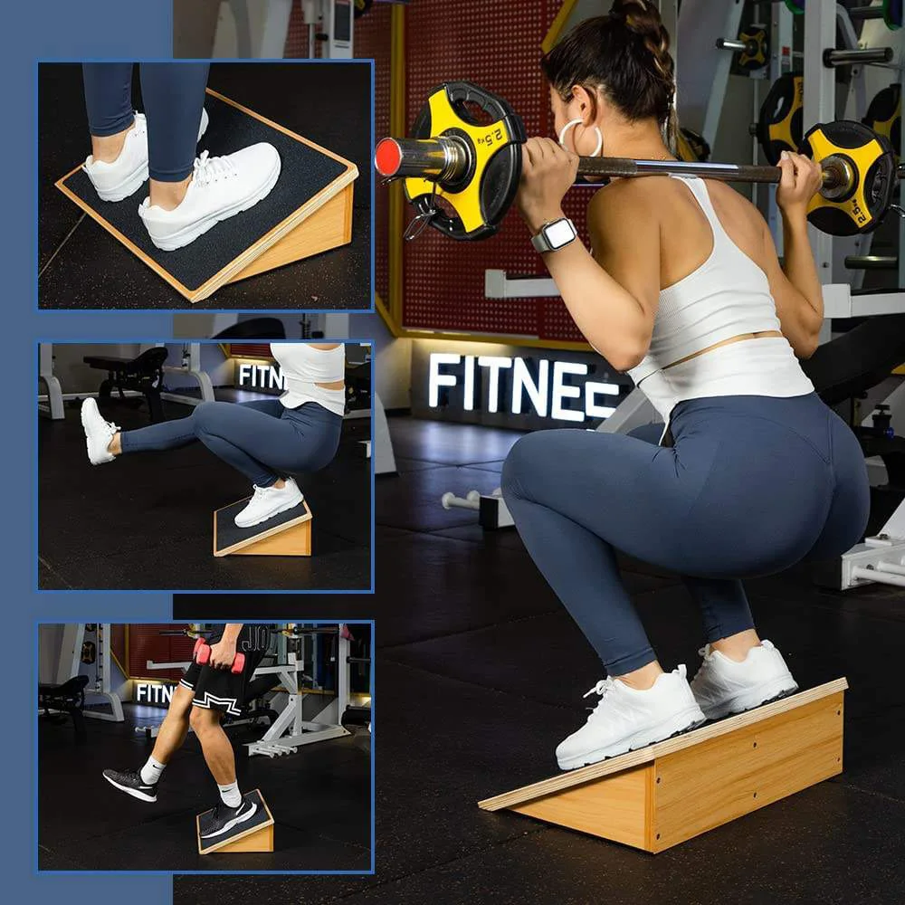 Lot De 2 Cales D'étirement Pour Pieds – Bloque-squats Antidérapant – Plateforme Surélevée Pour Muscu Des Jambes – Accessoire Fitness Polyvalent