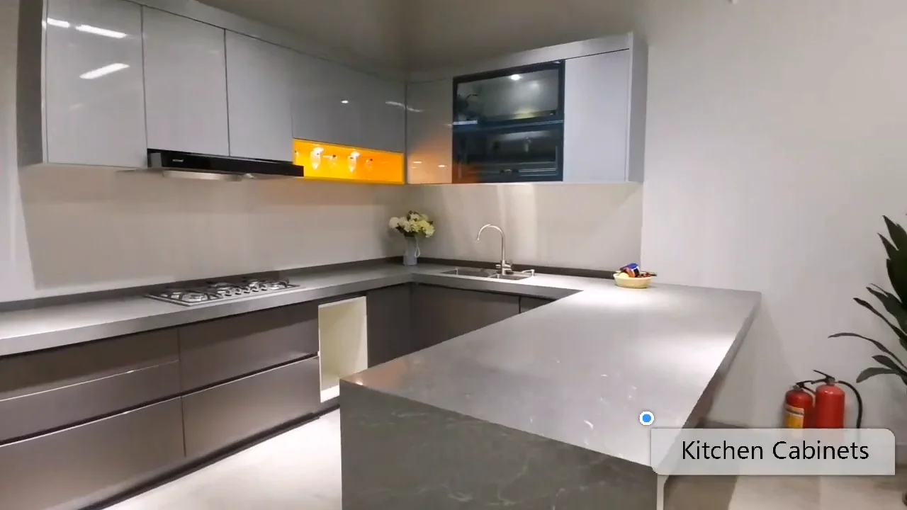 simple design korean kitchen cabinets particleboard