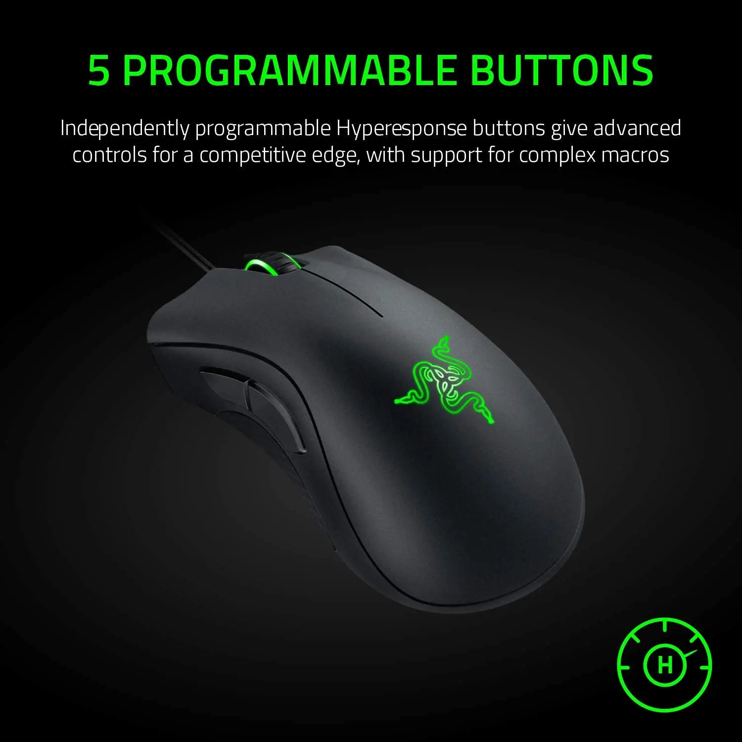 Hader Razer Sc Razer Deathadder Essential Wired Gaming Mouse - 5 Buttons, 6400 DPI