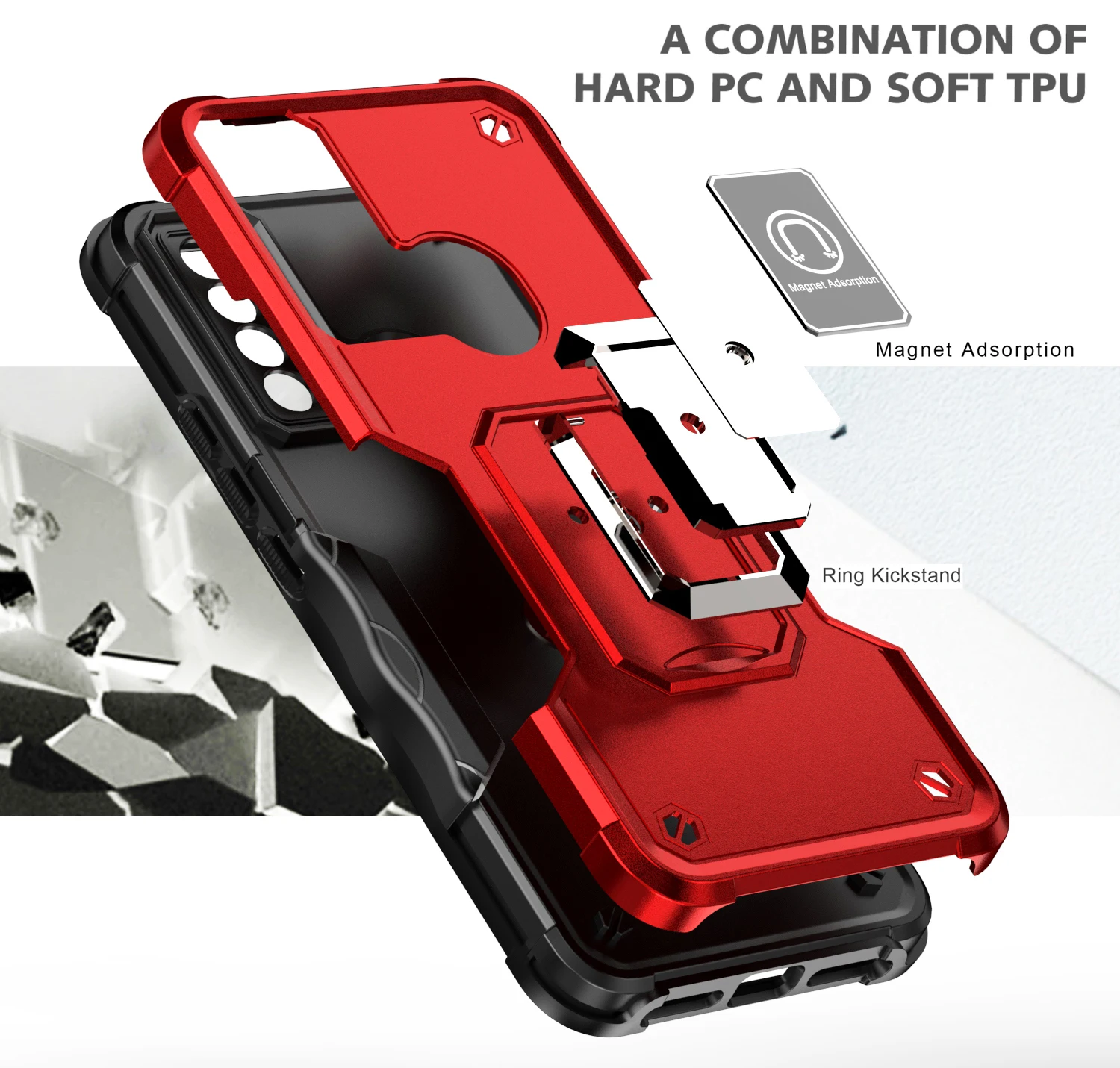 Luxury TCL 20 XE Phone Case Multicolored Full Protection Hardware Kickstand Shockproof Armor Design Made Durable TPU Material Luxury TCL 20 XE Phone Case Multicolored Full Protection Hardware Kickstand Shockproof Armor Design Made Durable TPU Material