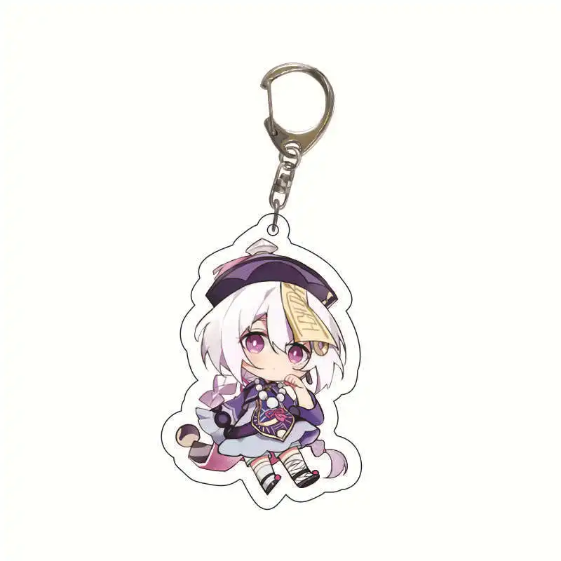 Genshin Impact Game Keychain para mulheres, personagem de folha