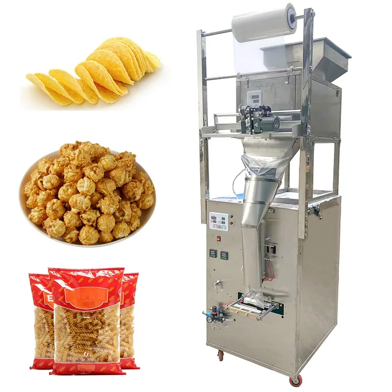 Jsm Sp420 Vertical Automatic Snack Popcorn Plantain Potato Chips Packaging Machine Banana Chip 3213