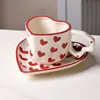 Ensemble rouge (tasse + assiette)