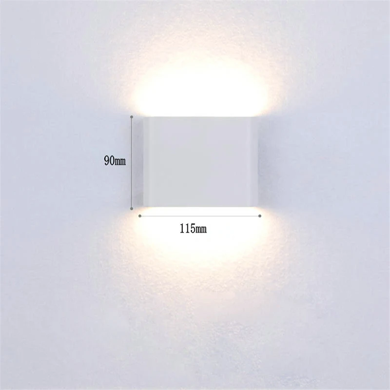Hagood 9W Smart RGBW APP Control Thin square Wall Lamp Indoor Outdoor for Bedroom Office Hotel Room Decorative Wall Light