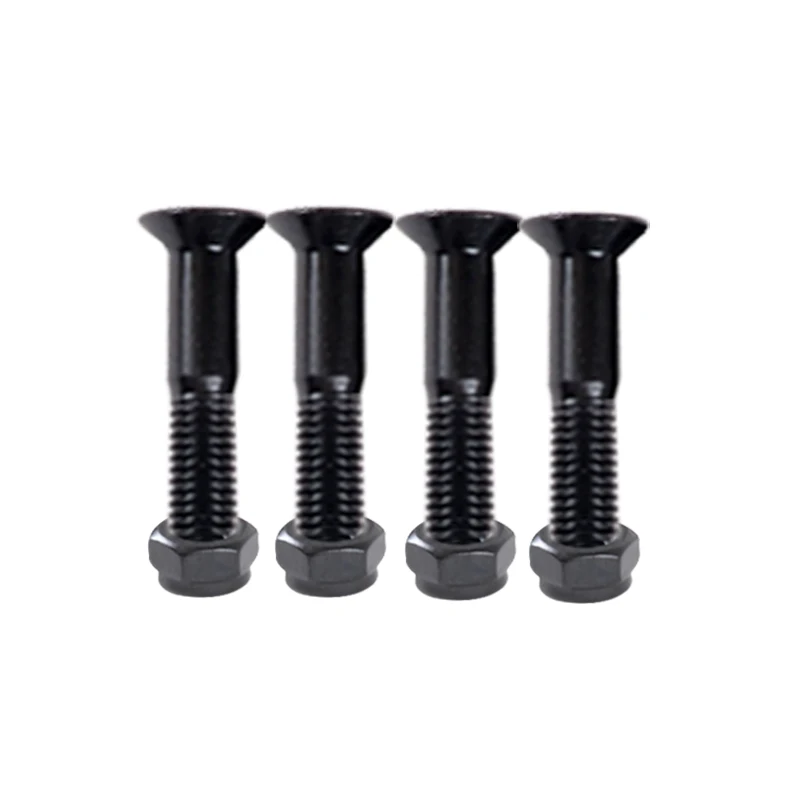 Colored 25mm Electroplated Custom Bulk Nuts and Bolts Pro Skateboard Hardware