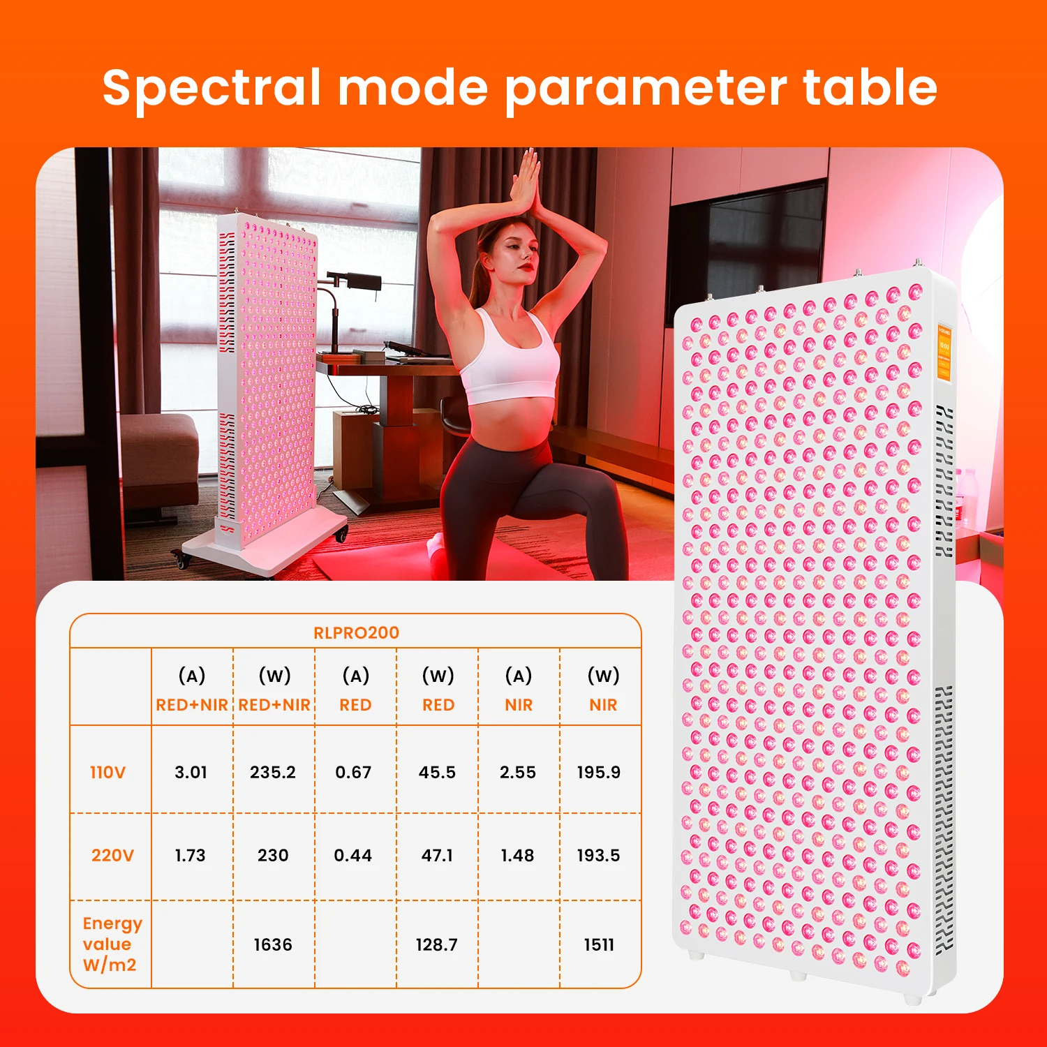 2024 APP Control 5w Dual Chips RLPRO600 8waveleng Touch Screen Half Body Red Light Therapy Panel Light for Pain Relief