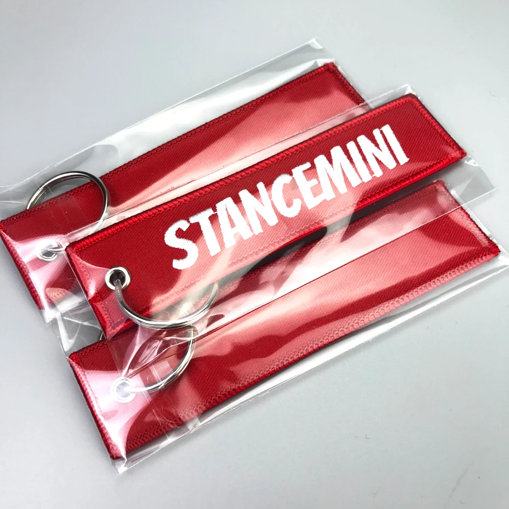 Custom Keychain Jet Tag Embroidered Key Ring Text Motorcycle Car Biker Airplane Personalized Key Fob Custom