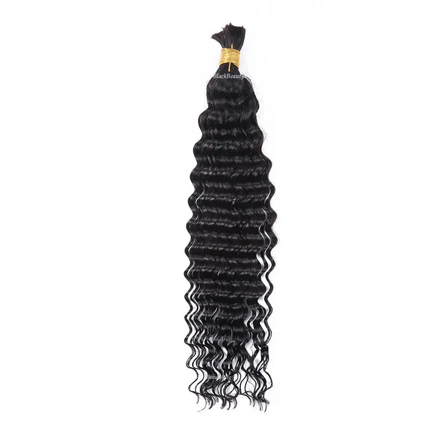 Împletituri micro-creponate cu bucle adânci, păr uman brazilian, fără bătătură, pachete 1 2 3 bucăți, 10-30 inci, #1 #2 #4_voghion.com