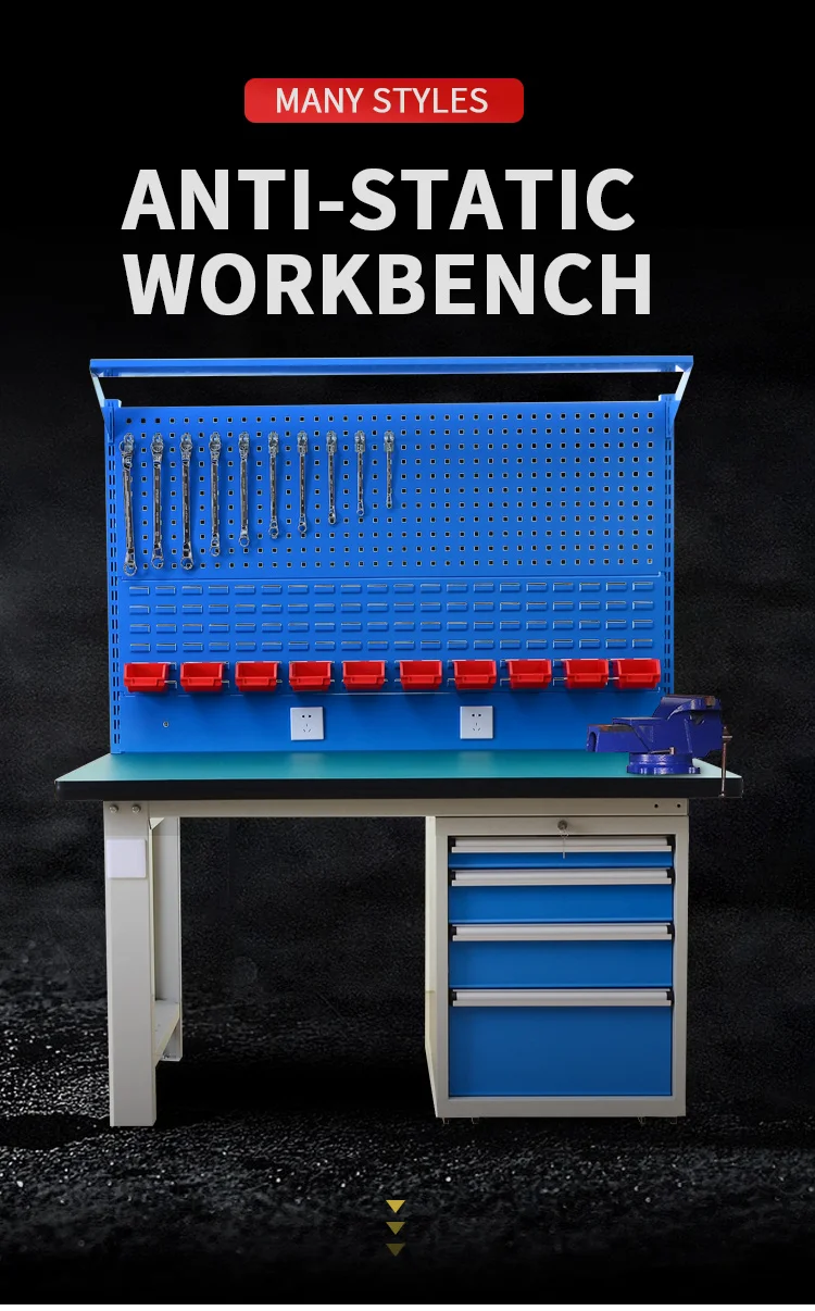 product modern style blue colour tool storage workbench metal work table garage workbench-54