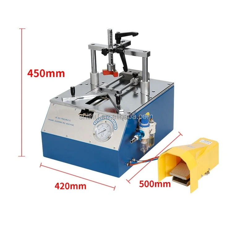 Desktop Pneumatic Photo Picture Frame Pinning Machine Core Component Motor Joiner for Picture Frame Joining
