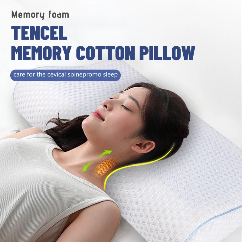 Ergonomic Design Pillow Memory Foam Cervical Neck Support Pillow Skin Friendly