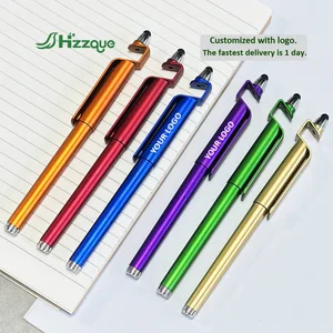 Promotional Mobile Holder Soft Touch Screen Pen Ball Stylus Custom Logo Ballpoint Gel Pens New Multi-Function Ballpoint Pen