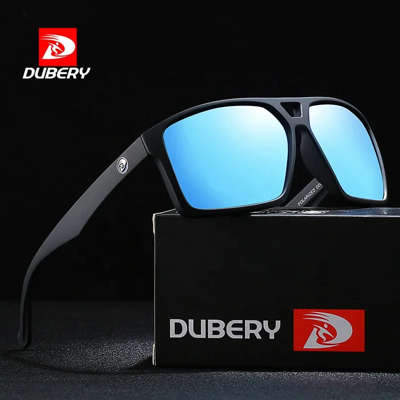 DUBERY Mens Sport Polarized Sunglasses Outdoor Riding Fishing Square Eyewear Hot 
