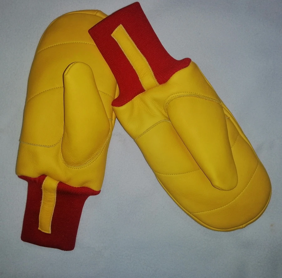insulated leather mittens