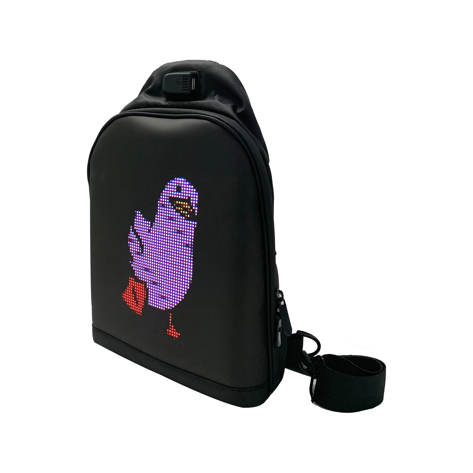 LED-Smart-Display Herren Truhtasche Motorrad Radfahren Rucksack