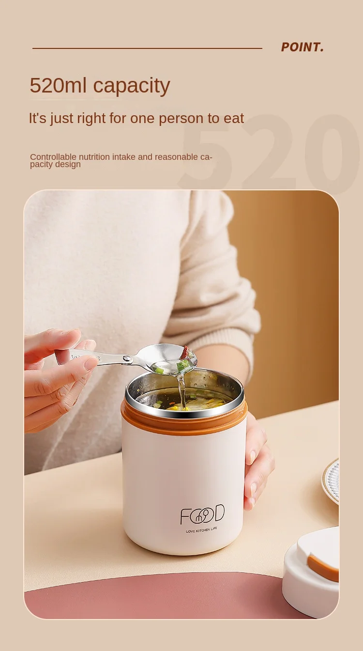 Mini Porridge Stainless Steel Breakfast Cup Insulation Portable Small Insulated Barrel Soup Box Soup Pot Coffee Bento Box