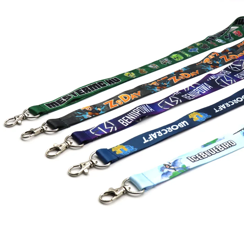 AI-MICH Personalized Fabric Card Holder Designer Blank Custom Printed Anime Key Strap Lanyards With Logo Custom