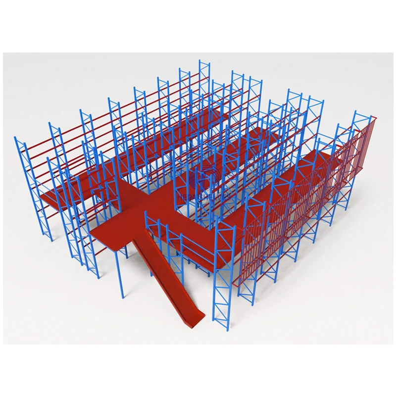 China Factory warehouse multi-level mezzanine flooring Steel Mezzanine Floor Racking For Business Industrial Warehouse