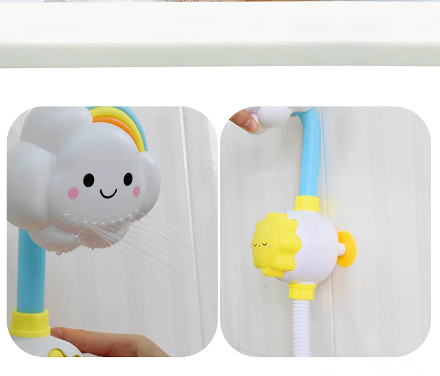 Hot Selling Baby Bath Toys Spray Water Clouds Model Faucet Shower Water