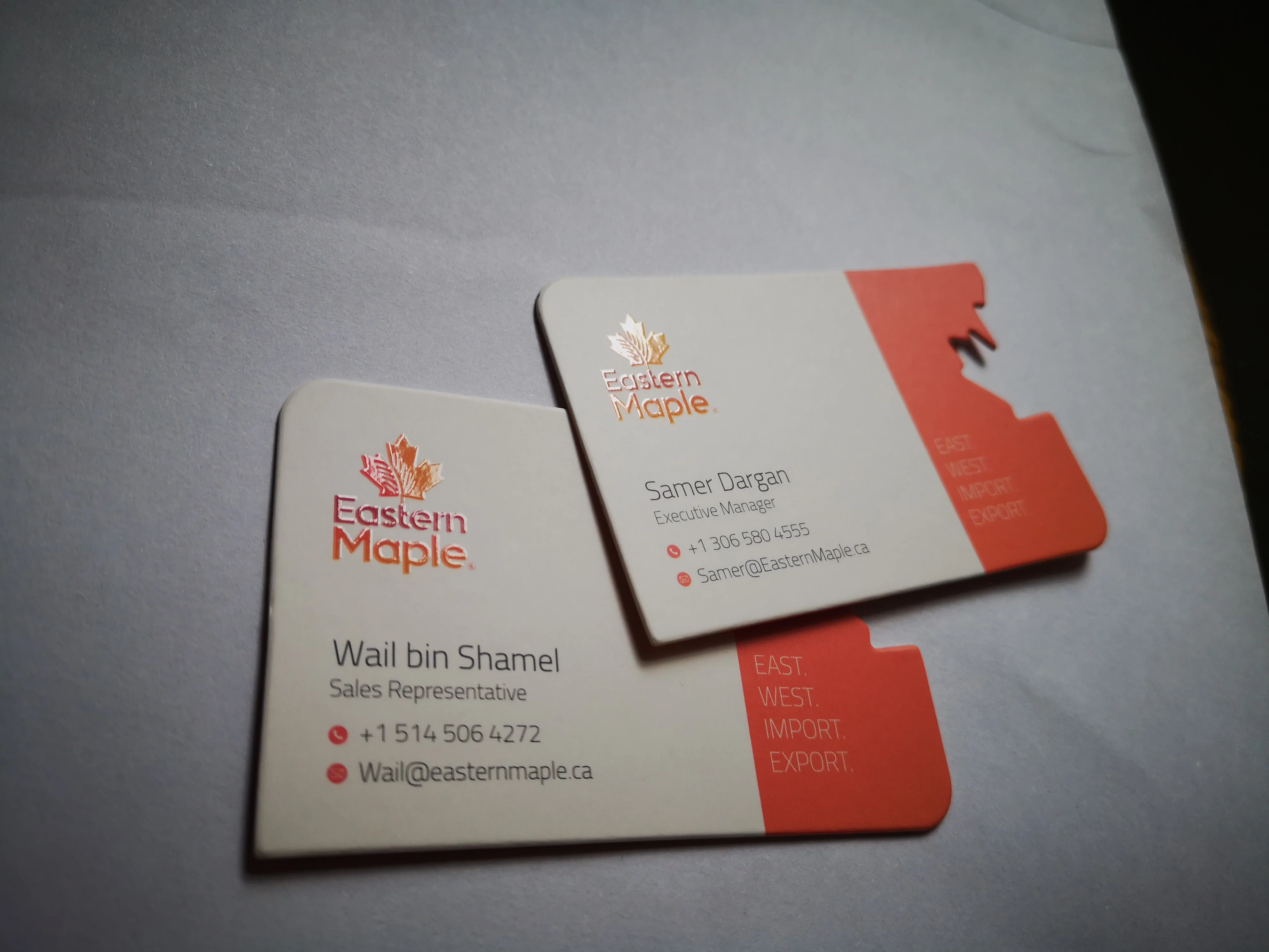 High quality printing  thick paper luxury ycreative die cut business card
