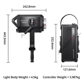Godox KNOWLED M600D 740W 5600K Daylight LED Video Light Built-in FX Effects Studio Photographic Lighting with Portable Case detail image
