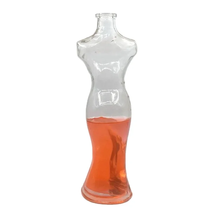 Fancy Customized Design for Whisky Brandy Spirit Gin Liquor Glass Woman Body Shape Bottle