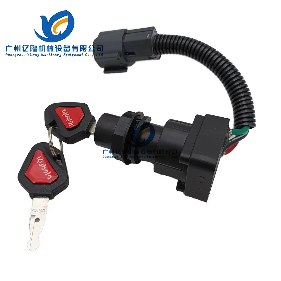 U15 KX17 KX20 KX25 KX30 KX35 KX40 45 Electric Door Lock Excavator Accessories Ignition Switch Key Construction Machinery Parts