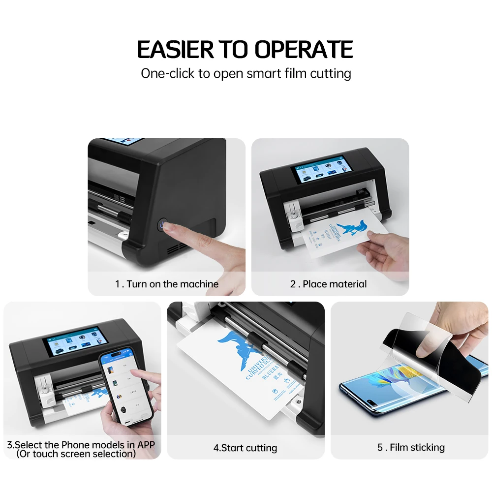 Unlimited Custom Maquina Hidrogel Mini Screen Protector Tpu Hydrogel Film Sheet Skin Sticker Cutting Machine