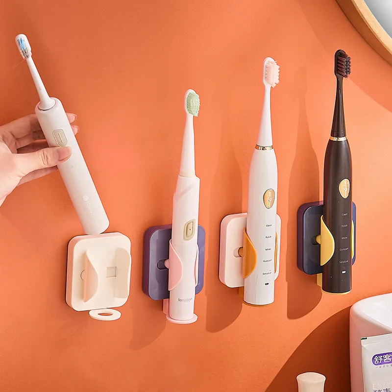 Creative Retractable self-adjusting electric toothbrush storage rack Wall-mounted gravity-sensing toothbrush storage rack