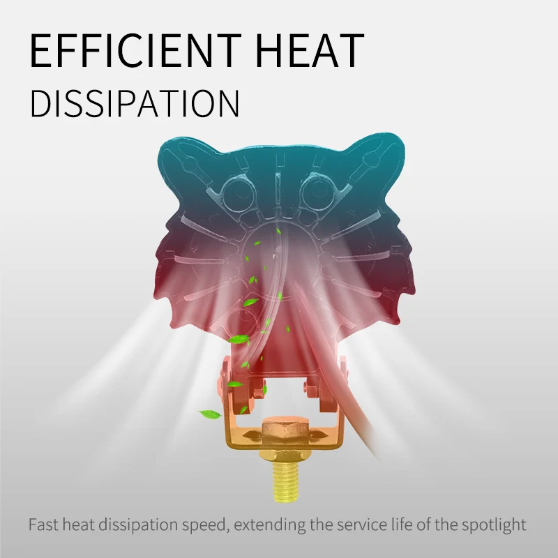 Оптовая Продажа с фабрики тигровый дизайн прожектор для мотоцикла двухцветная фара велосипеда вспомогательная Светодиодная