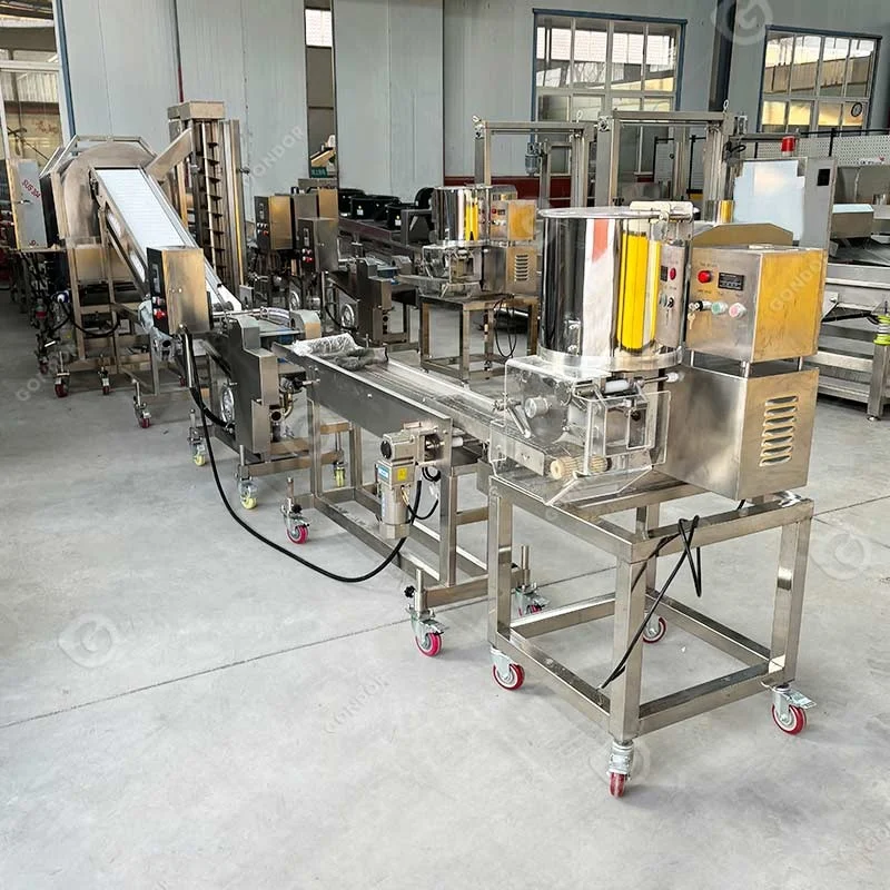 Commercial Burger Patty Automatic Chicken Nugget Production Line Shape Electric Hamburger Machine
