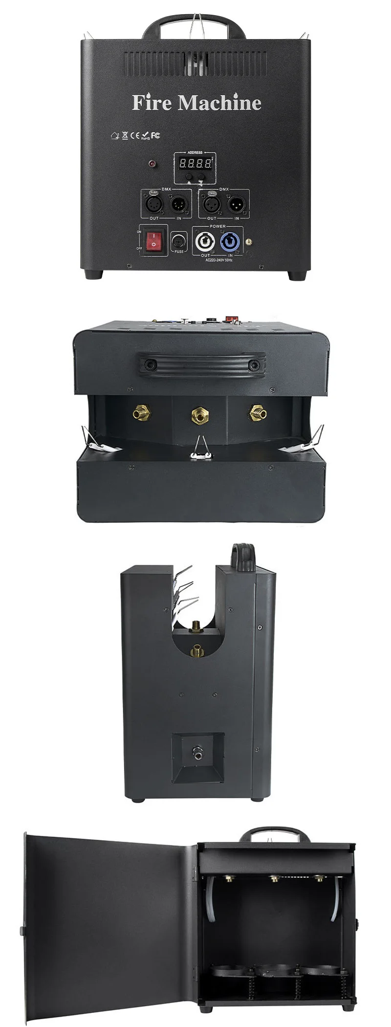 DMX Flame Spray - Safe Fire Machine for Nightclub Effects