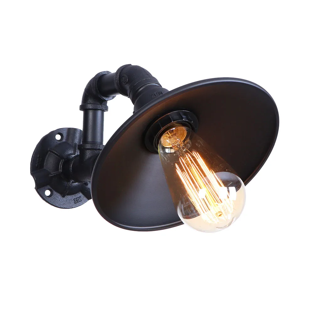 Moroccan industrial decorative vintage rustic metal water pipe wall mounted light