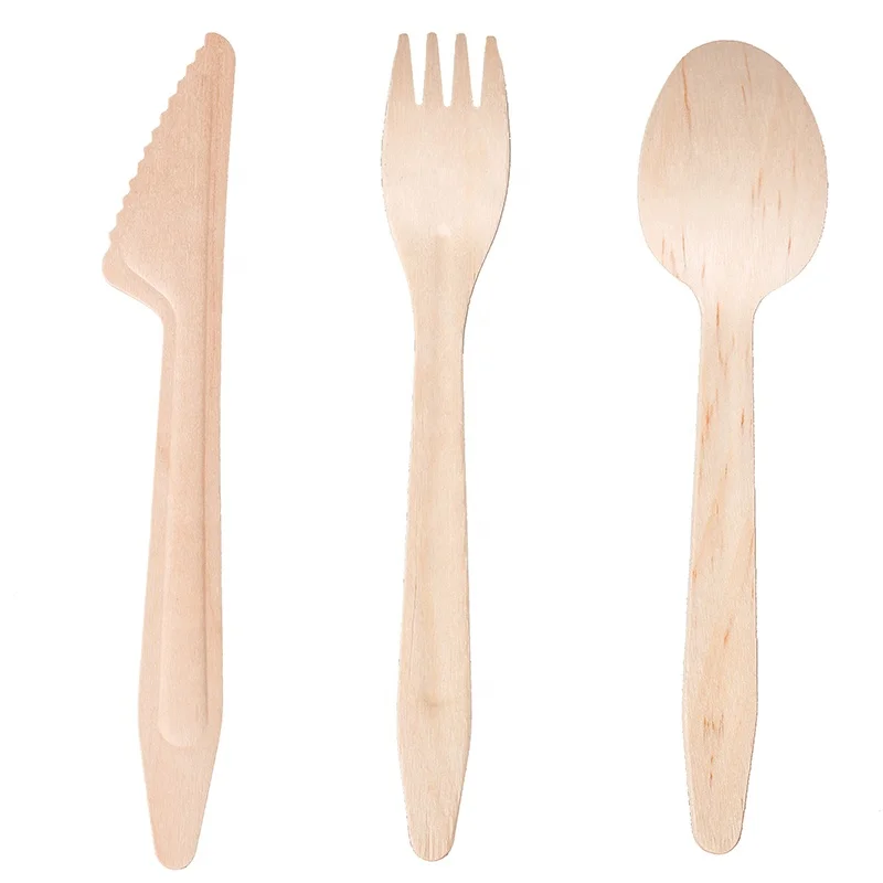 100 Piece Dessert Spoon Wooden Disposable Cutlery, Biodegradable 