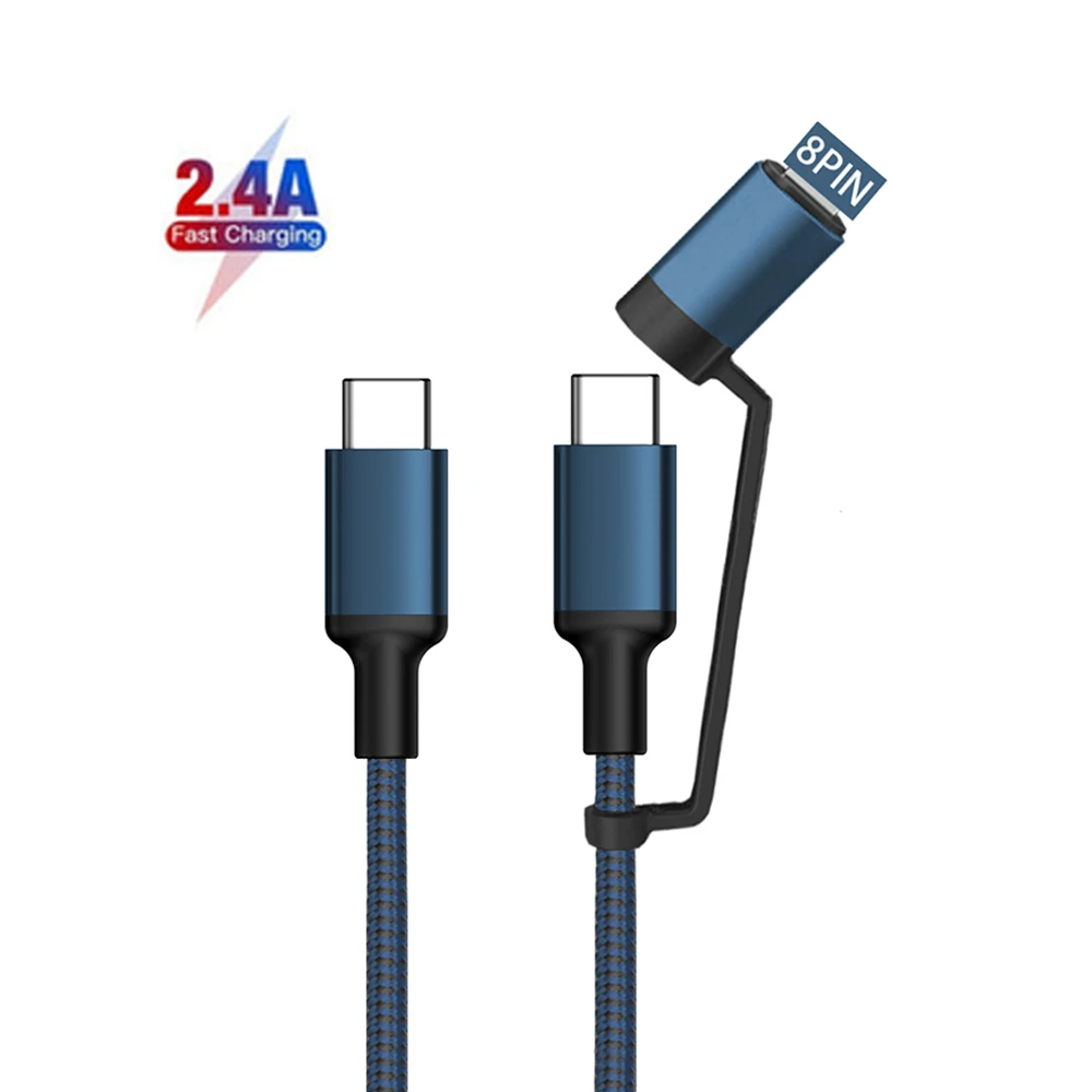 2022 новый продукт от C до C к A 2 в 1 зарядный кабель для телефона Usb-кабель зарядный светильник зарядное устройство для iphone