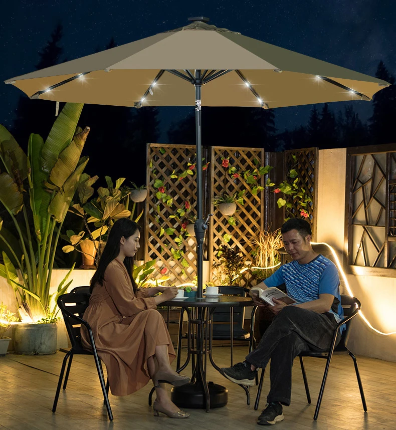 Patio Umbrella Light Pepsi Parasol Aluminum Cantilever Umbrellas Led