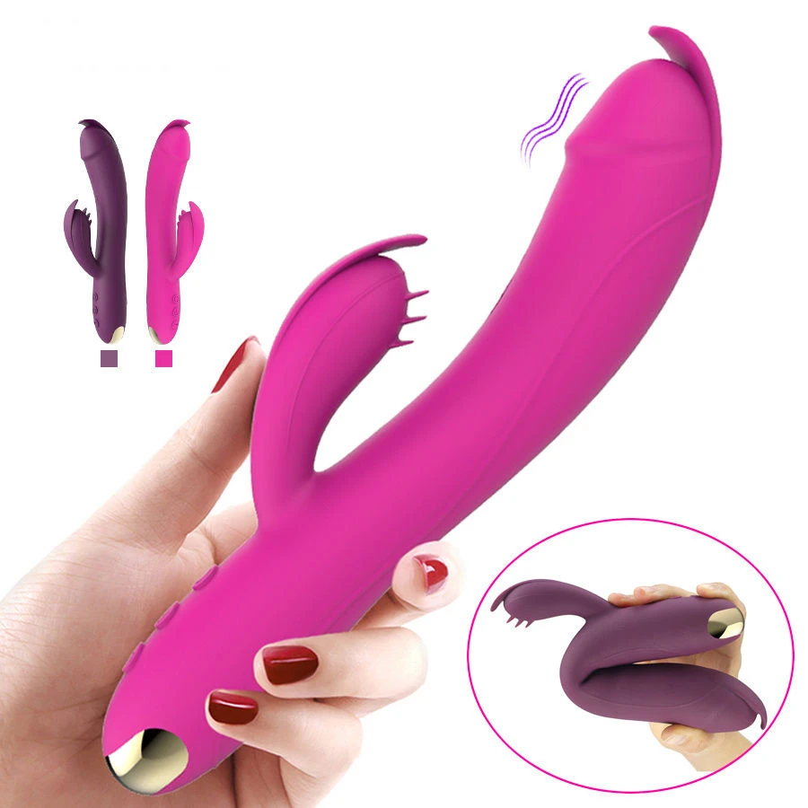 NEW Rabbit Vibrator 10 Speed Vibration Dildo for Women USB Charge Female  Masturbator Dual Motor G Spot Clitoris Massage Sex Toys