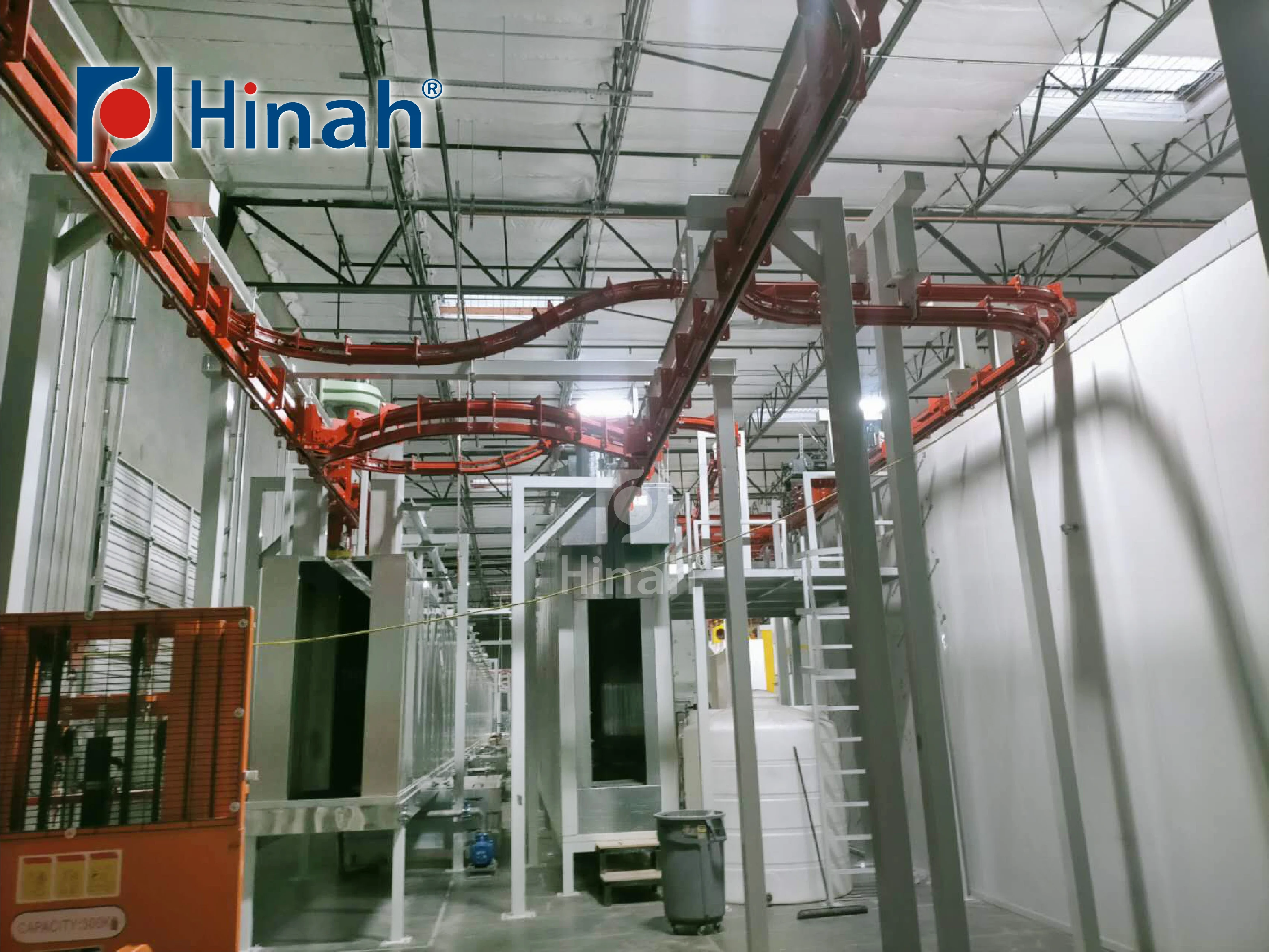 Automatic Overhead Conveyor Powder Coating Line for Lamps