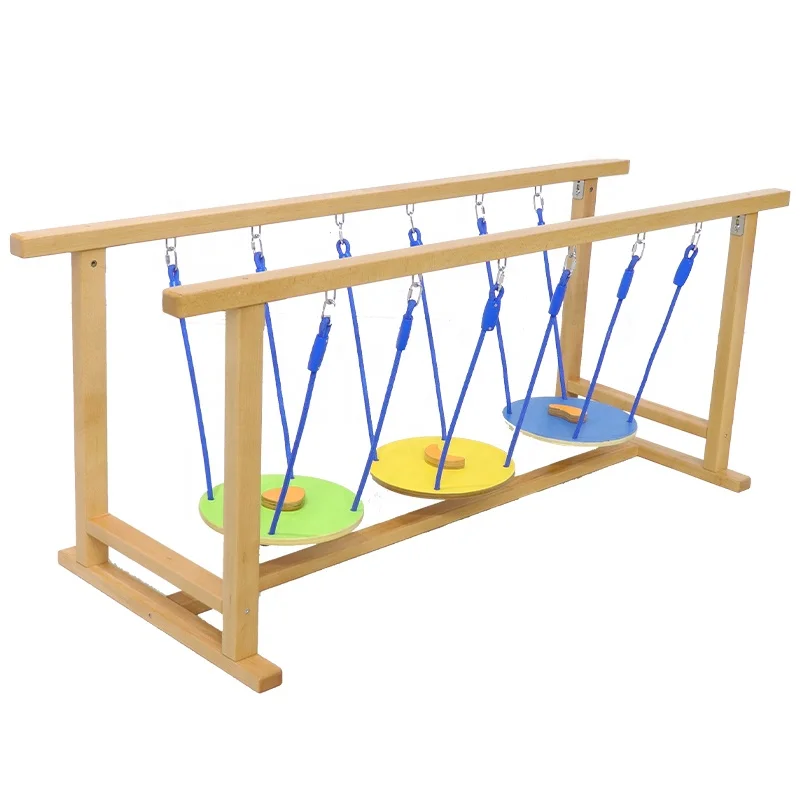 Moetry Kids Therapy Center Sensory Room Equipment Outdoor Indoor Wooden Balance Bridge For