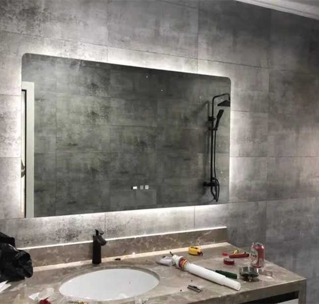 Magic Smart Mirror with  Blue Tooth Illuminated Mirror  Bathroom Led Mirror with Clock Display