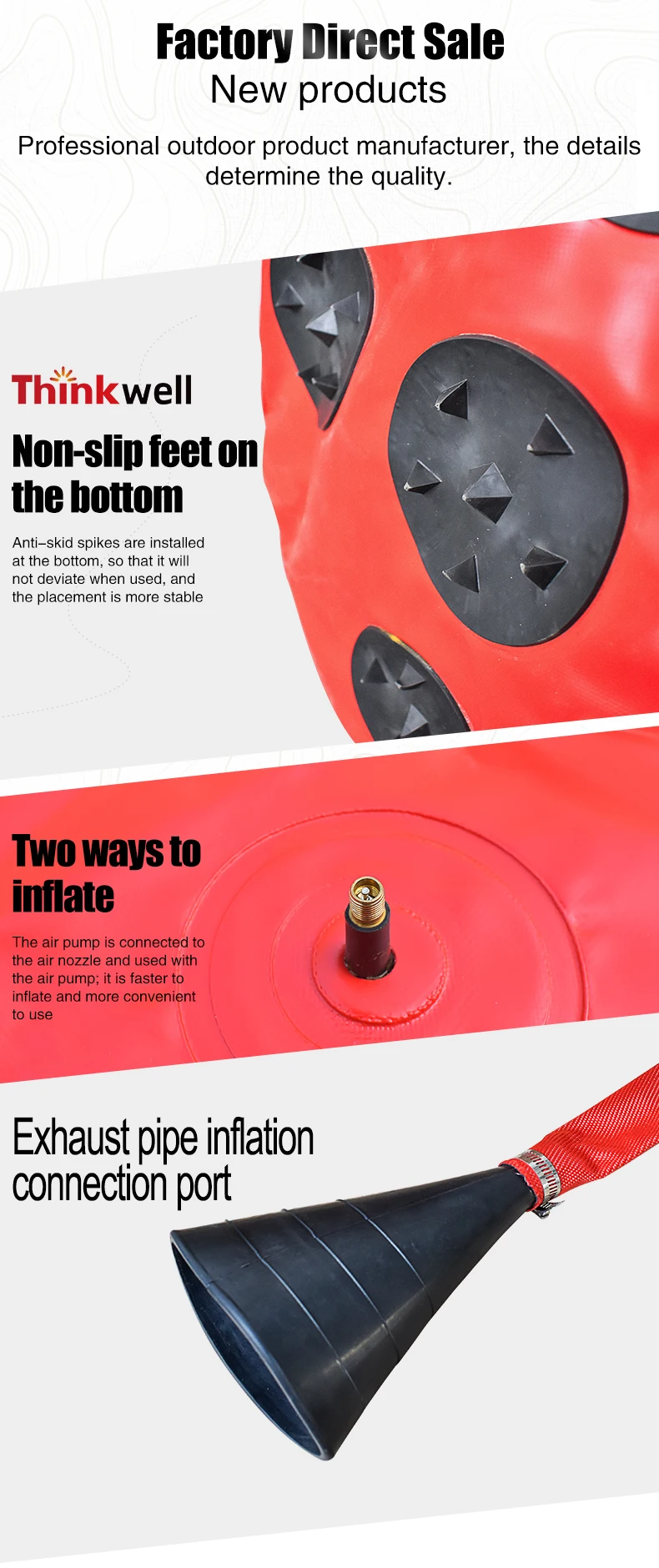 4x4 Off Road Exhaust Inflatable 4t Air Bag Jack For Vehicle Car Truck