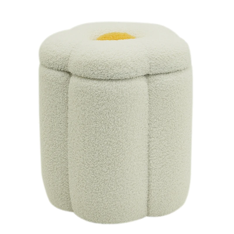 Stool Footstool Furniture for Living Room Functional Space Saving Velvet Pouf