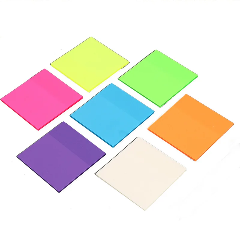 2023 Hot Transparent Sticky Notes Custom Colorful Memo Pads Shaped Cute Pet Sticky Notes Transparent