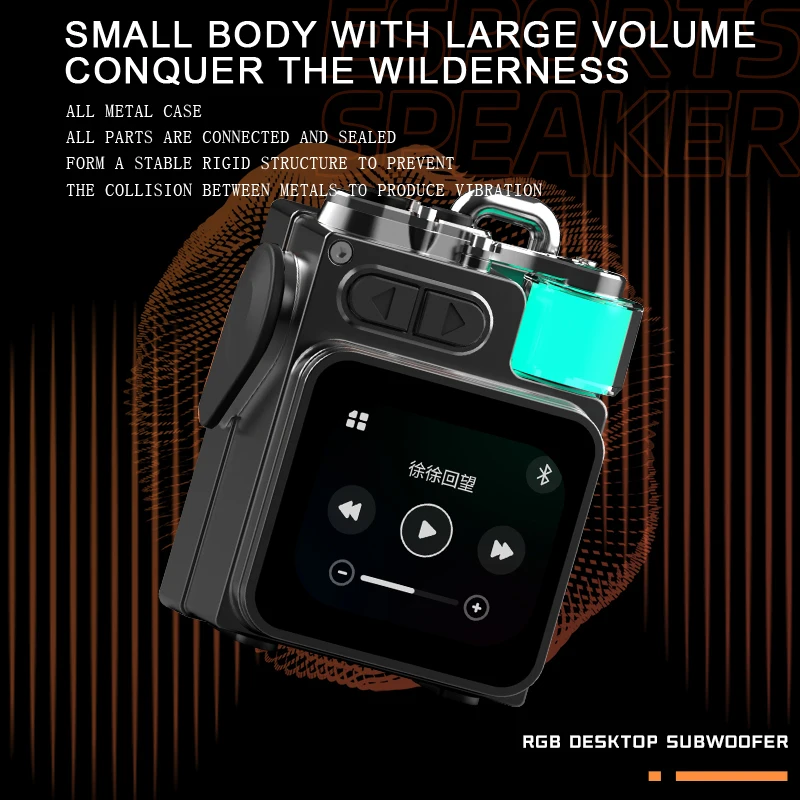 2025 New K15 Speaker with LED Display Touch Screen Support Calendar Volume Control Weather Message RGB Light BT 5.4