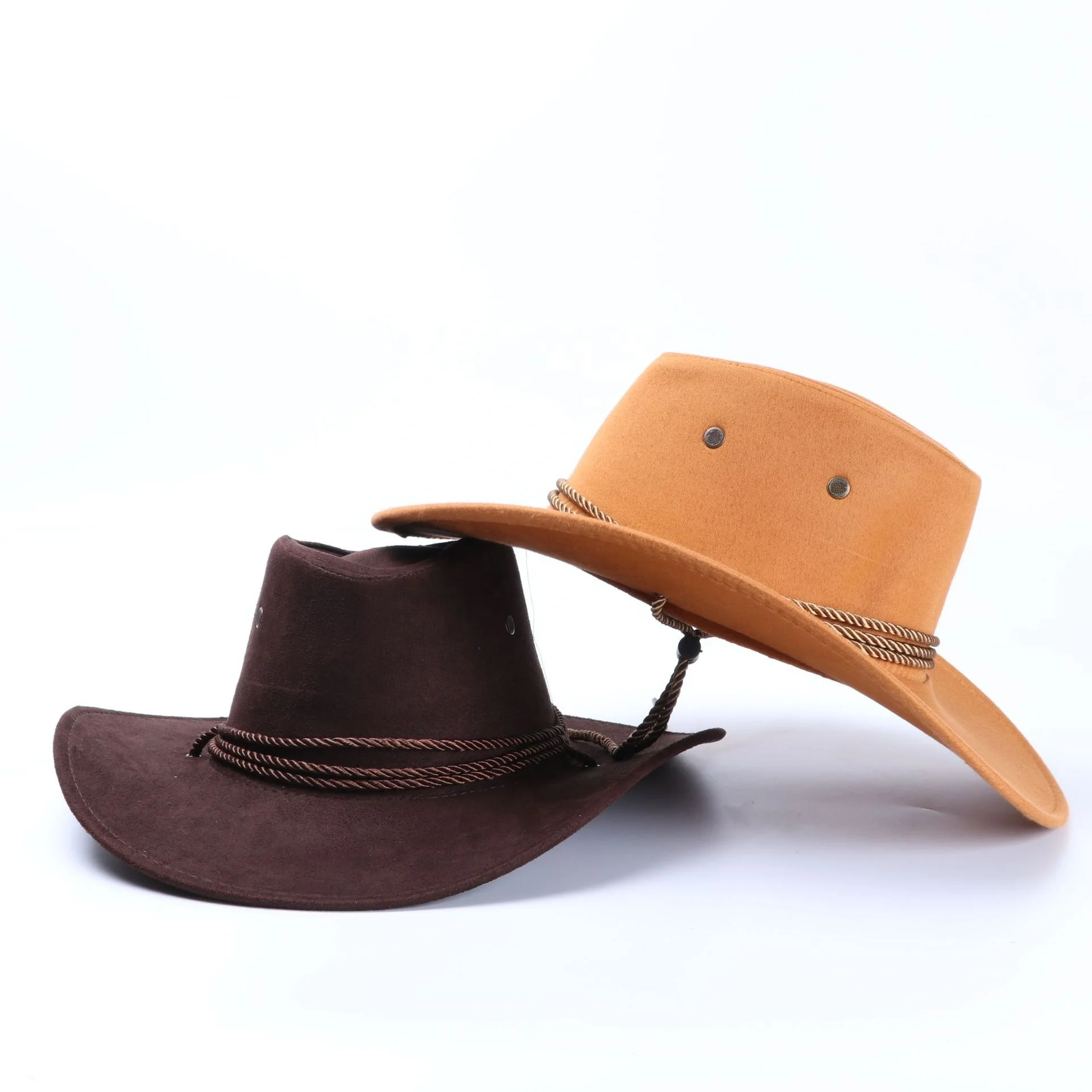 9196 12 Pack Cowboy Hat Bulk, Wide Brim Western Faux Suede WD-A912 Wholesale Western Style Suede Outdoor Hat for Men main image 3