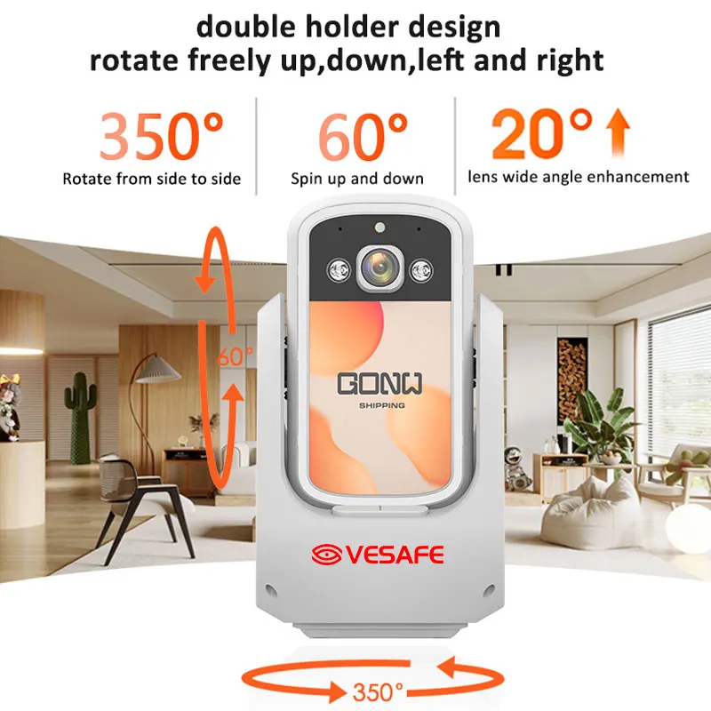 VESAFE Mini Wireless Video Call Camera Night Vision CMOS New Home Baby Monitor Plug Security Human Motion Tracking Baby Camera