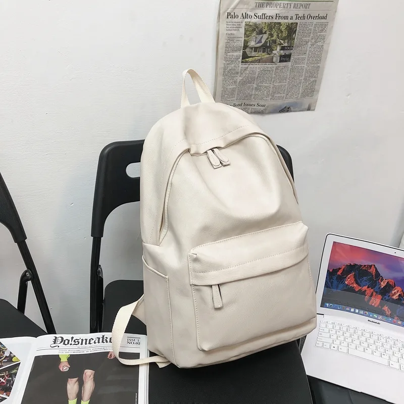 PU Leather Backpack Spot Casual Waterproof School Travel Bag High-capacity Cust, Wholesale & OEM/ODM Welcome