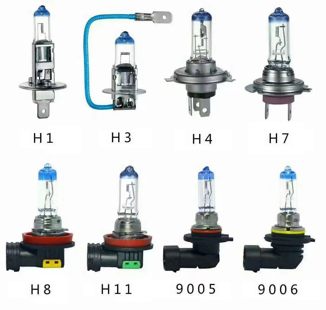 Original Clear Light Car Bulb 12v 24v H1 H3 H4 H7 H8 H11 Halogen 