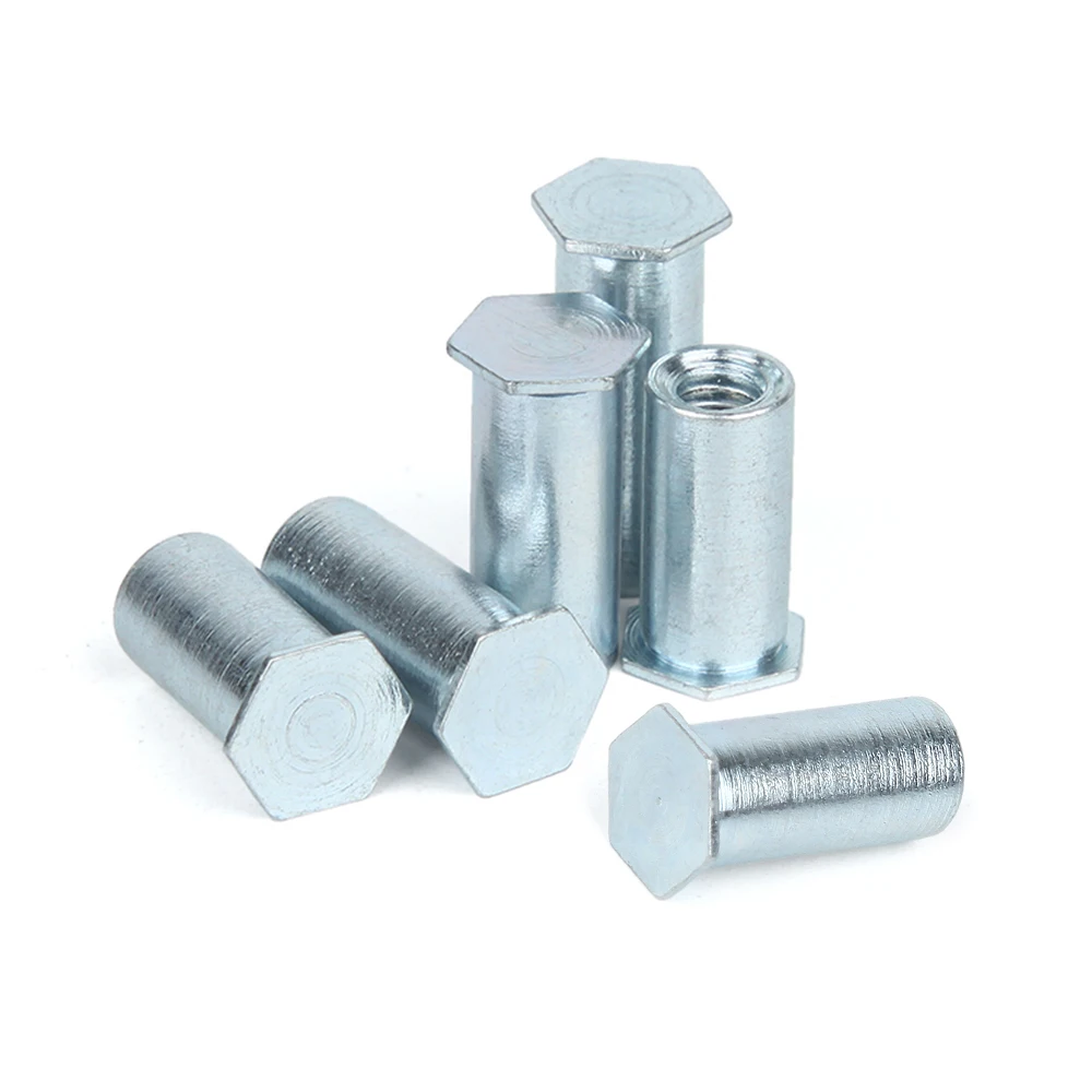 304 Stainless Steel Self-Clinching Standoffs – M2 To M6 Thru-Hole Threaded Studs, Internal Thread, 16mm Length, 20-Pack