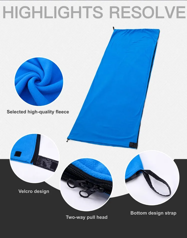 Adult Soft Portable Fleece Thermal Warm Sleeping Bag Liner For Camping Traveling Hotel Buy